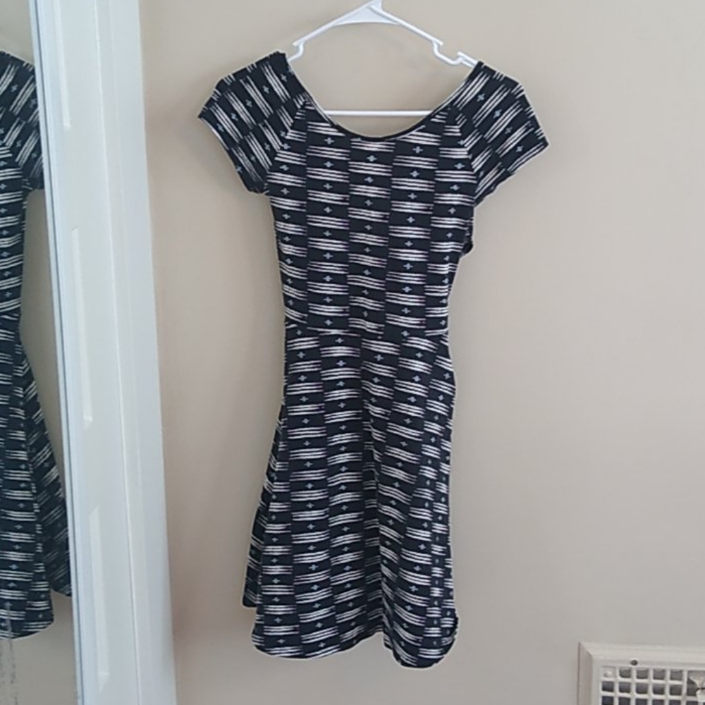 Black patterned dress